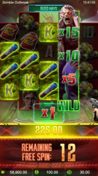 FREE SPINS เกม zombie outbreak